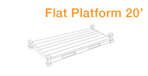 Cargo Container Flat Platform 20' Cargo Container